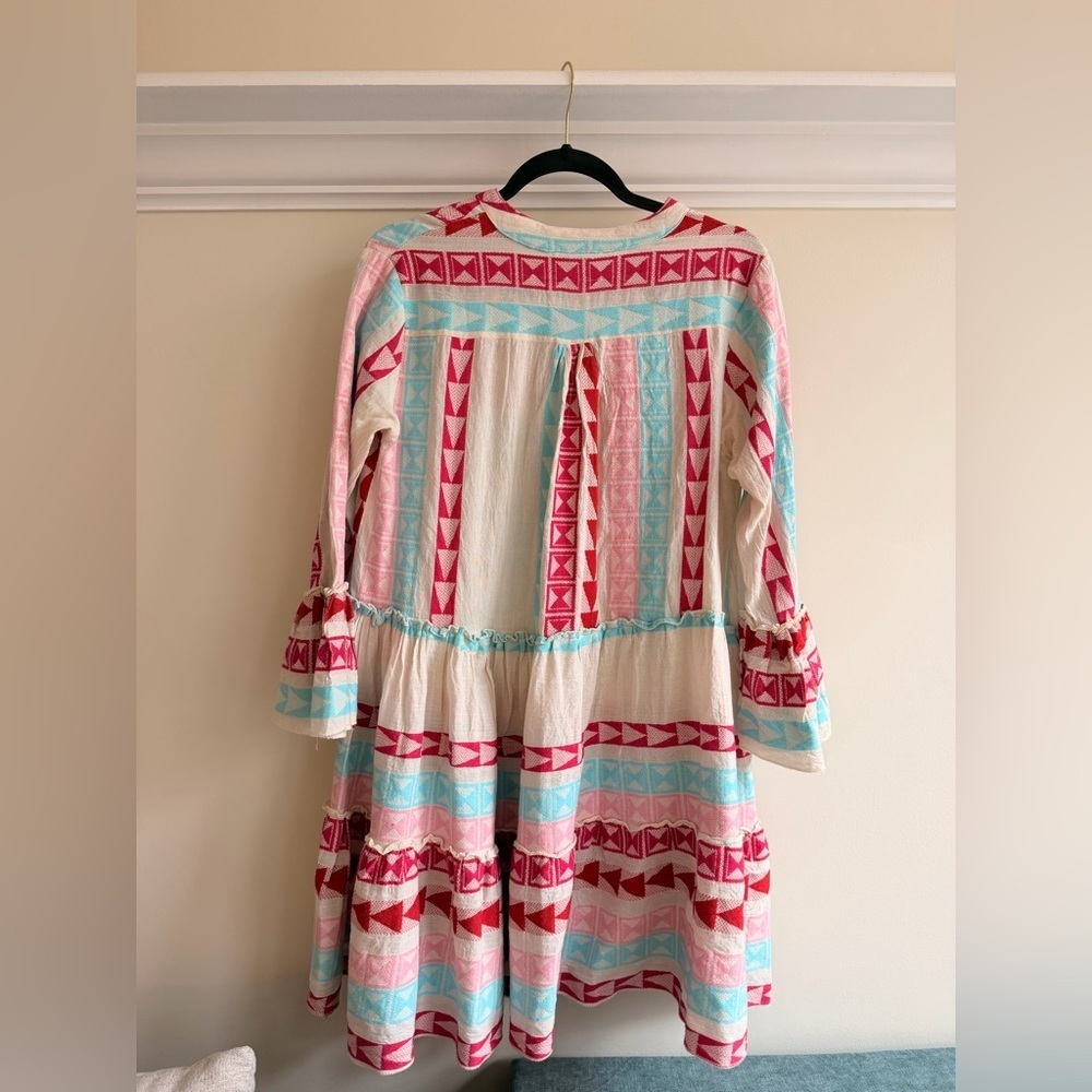 Quadalupe design Catalina Short Dress Pink/Blue size L - Picture 3 of 6